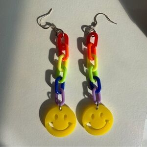 Colorful Smiley Face Earrings